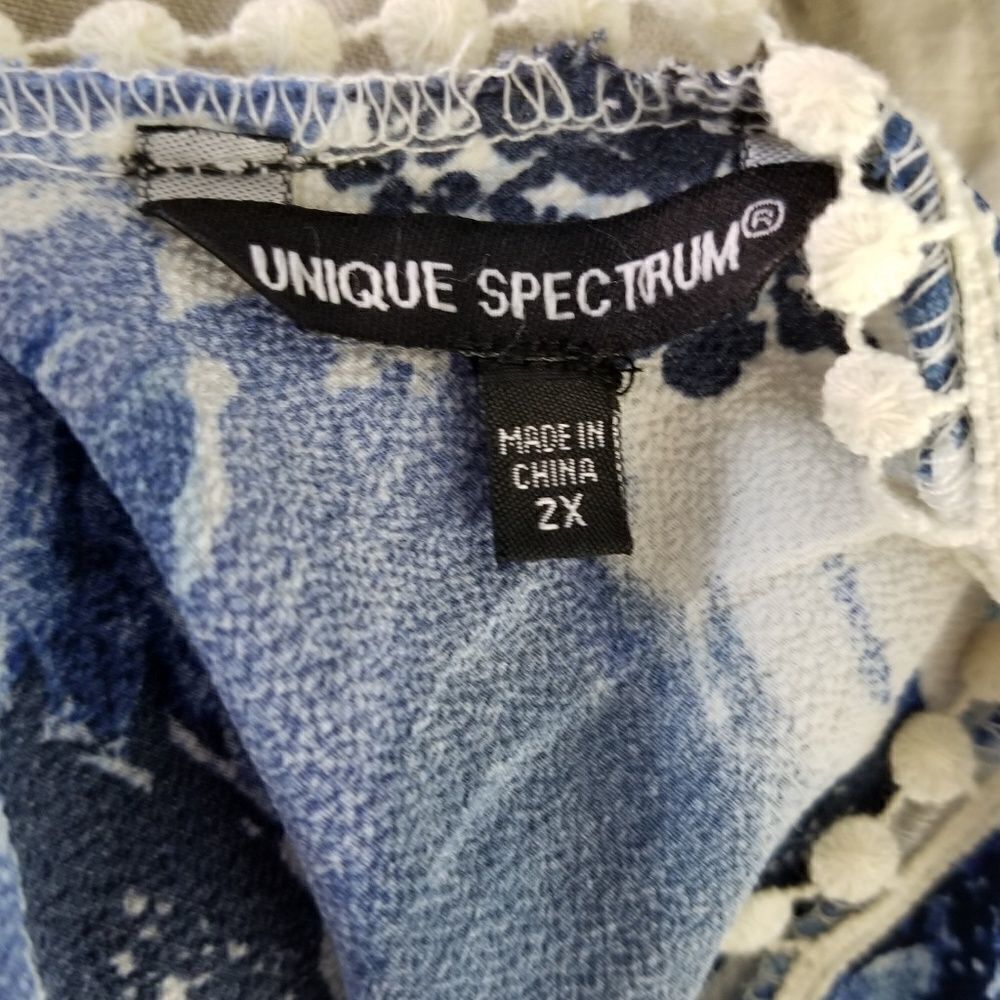 Unique Spectrum Plussize Boho Peasant Blouse - image 5